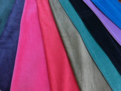 安慶宏洲針紡織品 優質全棉天鵝絨面料，100多種顏色現貨供應